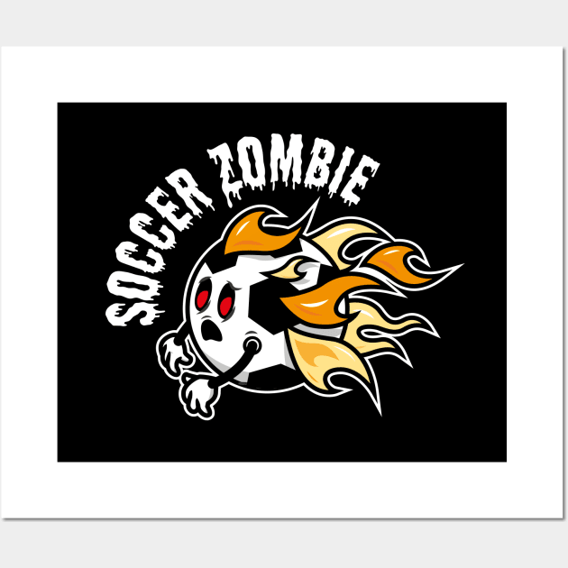 Soccer Zombie - Soccer Addict Wall Art by propellerhead